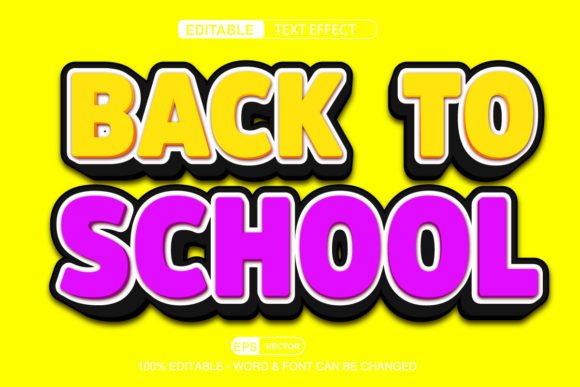 Back to School Editable Text Effect Vect: A Must-Have for Creative Professionals