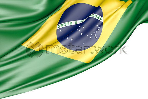 Brazil Flag on White Background: A Versatile Design for Modern Use