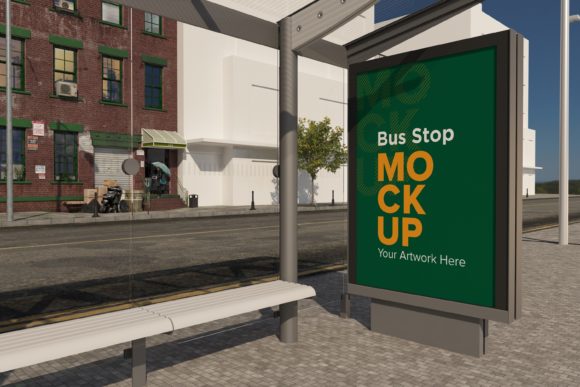 Bus Shelter Outdoor Sign Mockup: A Professional Tool for Effective Advertising Design
