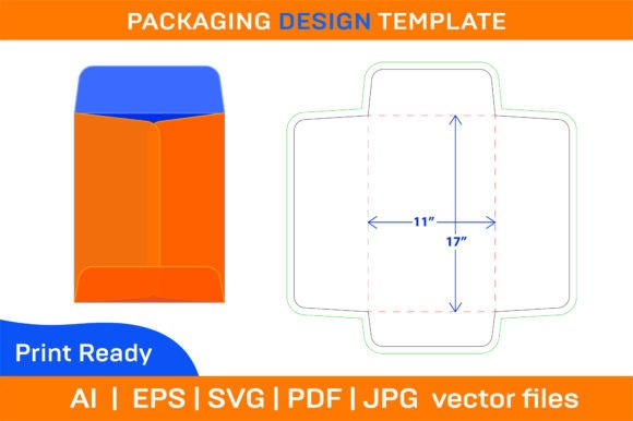 Catalog Envelope 11x17 Inch Dieline: A Versatile Solution for Product Packaging