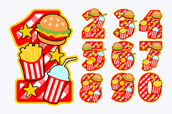 Crafting Delicious Designs with Burger and Fries Numbers SVG Files