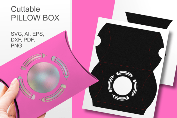 Creative 4 Pencils Frame Round Window Pillow Box