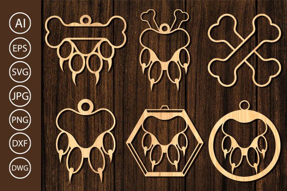 Dog Paw Laser Cut Bundle