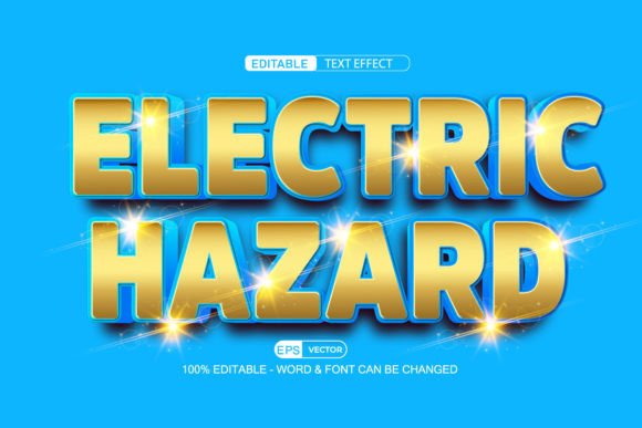 Electric Hazard Editable Text Effect Vec