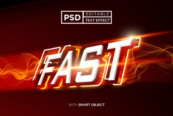 Fast Editable Font Mockup in Glow Effect