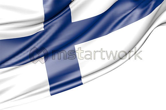 Finland Flag Isolated on White: A Versatile Design for Digital and Physical Projects