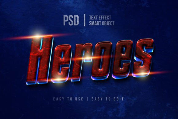 Heroes Text Effect: A Powerful 3D Typography Tool for Designers