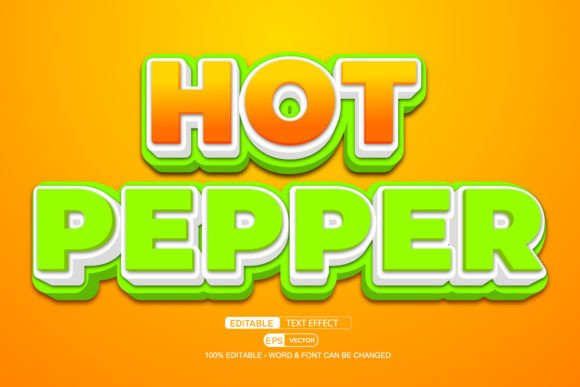 Hot Peppers Editable Text Effect Vector: A Versatile Design Tool for Creators and Businesses