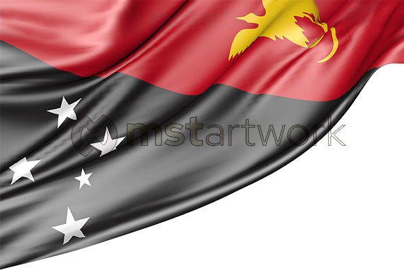 Papua New Guinea Flag Isolated on White: A Versatile Design for Modern Creativity
