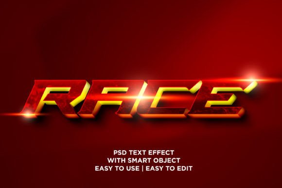 Speed Racing Text Effect: Boost Your Design Projects with Dynamic 3D Typography