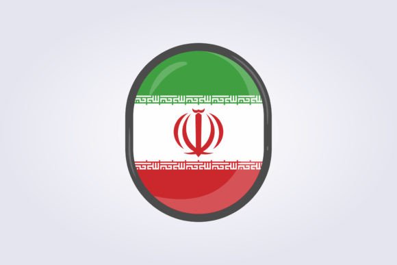 The Glowing Iran Flag in Badge Icon Symbol V: A Modern Emblem of National Identity