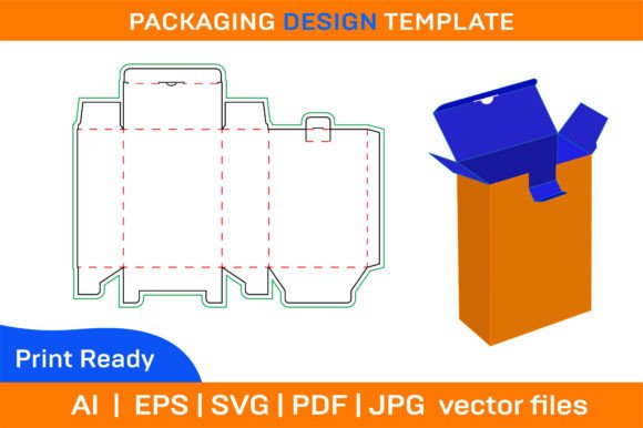 Tuck Top1 2 3 Bottom Lock Box Dieline