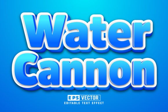 Water Cannon Editable Text Effect Vector: A Dynamic Tool for Modern Designers