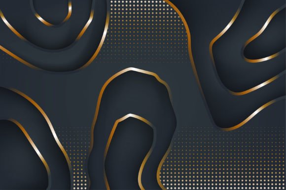 Wave Fluid Gold Dark Background: A Modern Design Essential